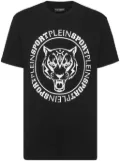 Plein Sport tiger-print cotton T-shirt - Black