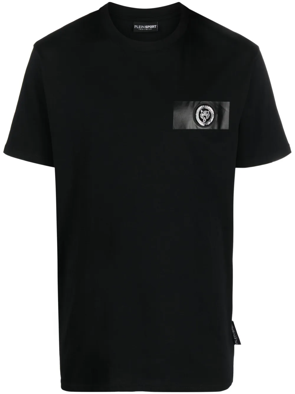Plein Sport ロゴパッチ Tシャツ - ブラック Plein Sport ロゴパッチ Tシャツ - ブラック