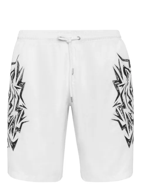 Plein Sport shorts de playa con estampado gráfico 