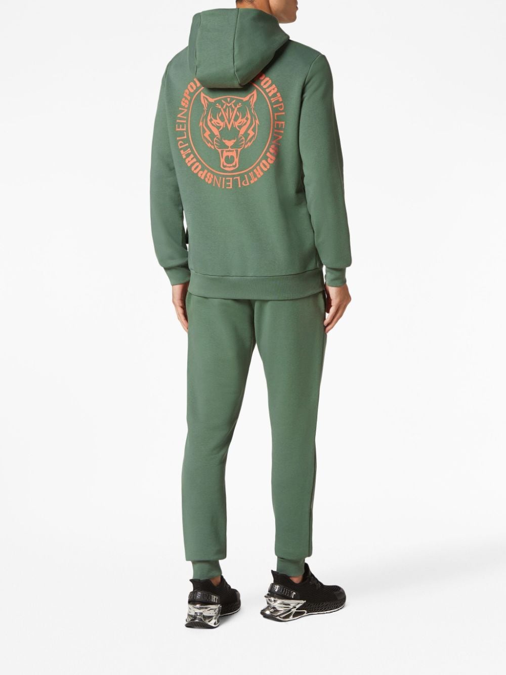 Plein Sport Tiger logo-print jersey tracksuit - Groen