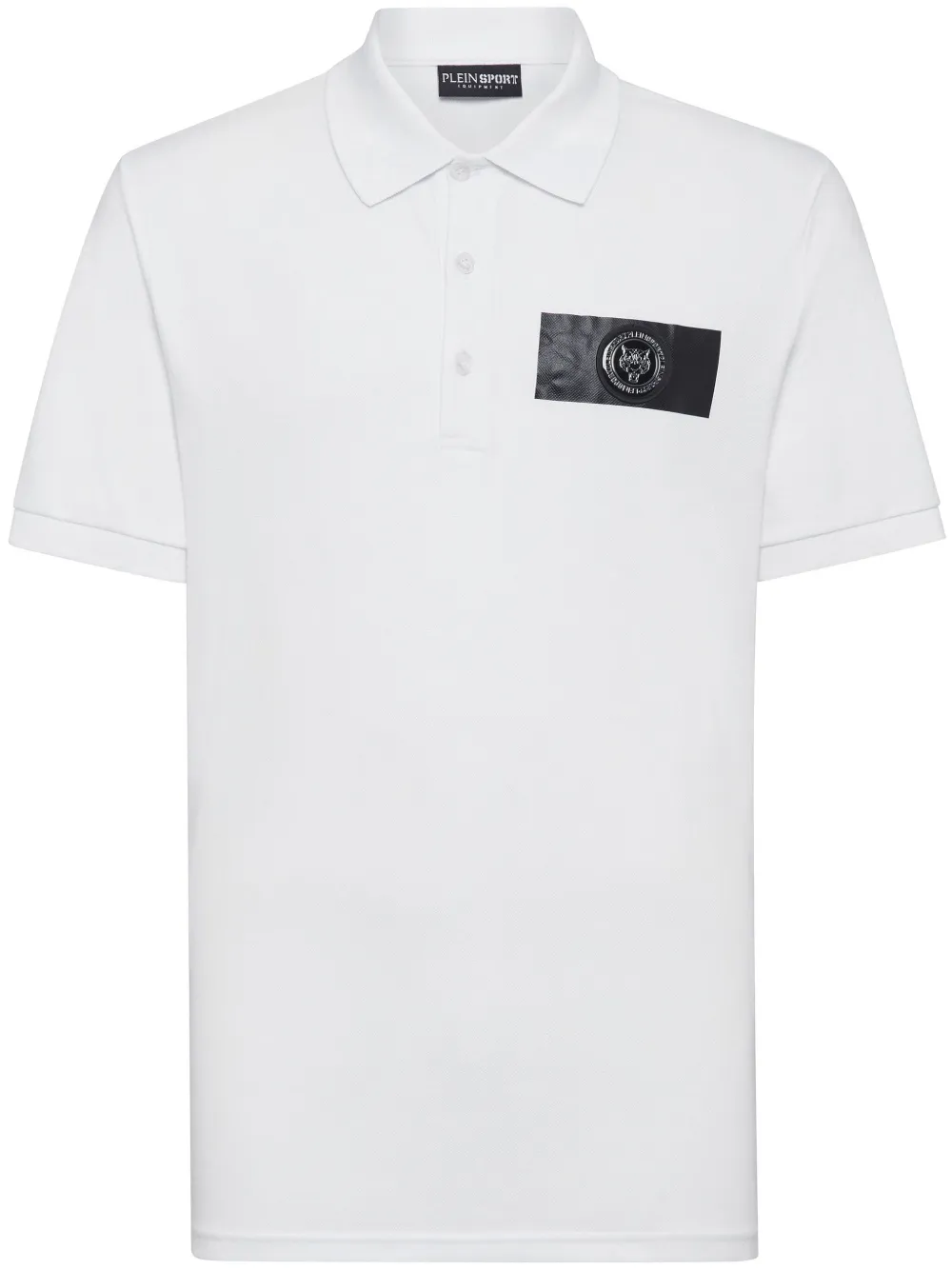 Plein Sport playera tipo polo con placa del logo | blanco | Image 1