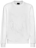 Billionaire logo-embroidered cotton sweatshirt - White