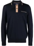 Billionaire logo-embroidered merino polo shirt - Blue