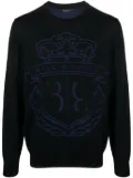 Billionaire logo-print wool pullover - Black