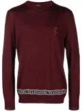 Billionaire LS logo-embroidered wool-silk jumper
