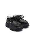 Monnalisa stud-embellished leather loafers - Black