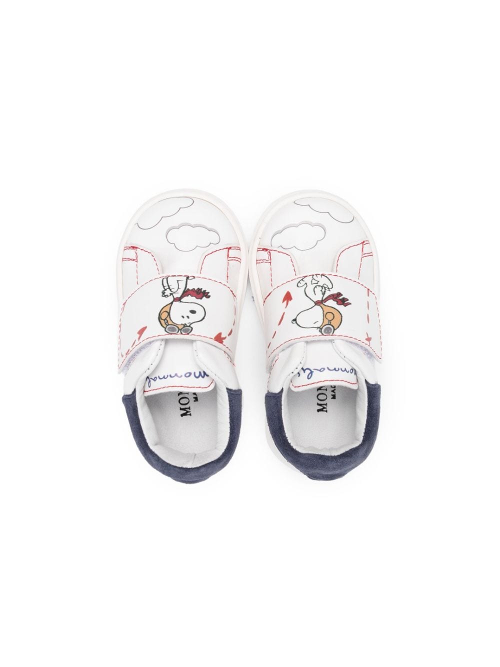 Shop Monnalisa Snoopy Graphic-print Sneakers In White