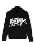 Monnalisa high-neck chunky-knit wool sweater - Black