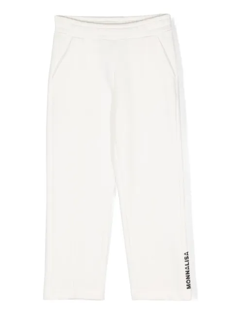 Monnalisa pantalones con pretina elástica y logo estampado