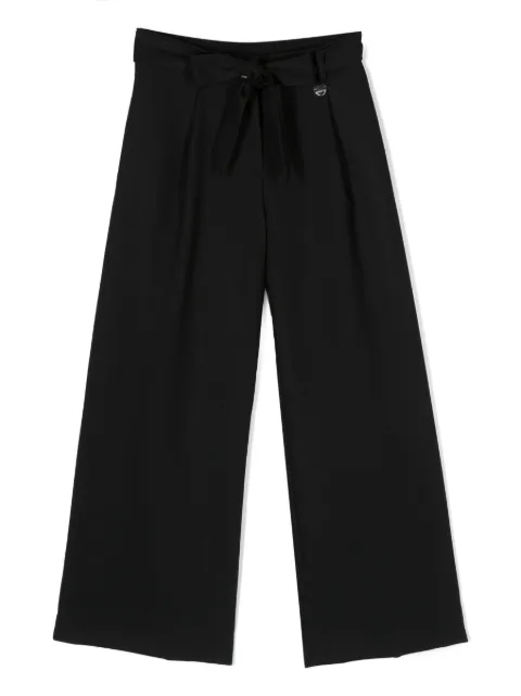 Monnalisa tie-fastening wide-leg trousers