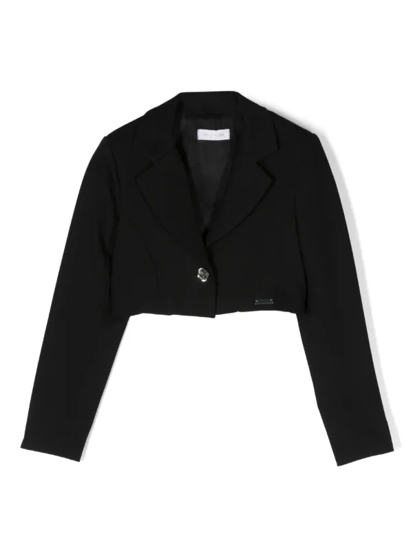 Monnalisa Blazer Corto Con Botones Negro FARFETCH CO