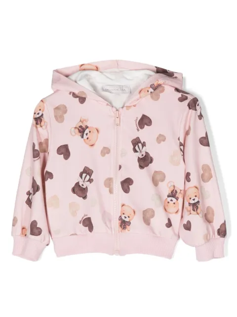 Monnalisa graphic-print zip-up hoodie