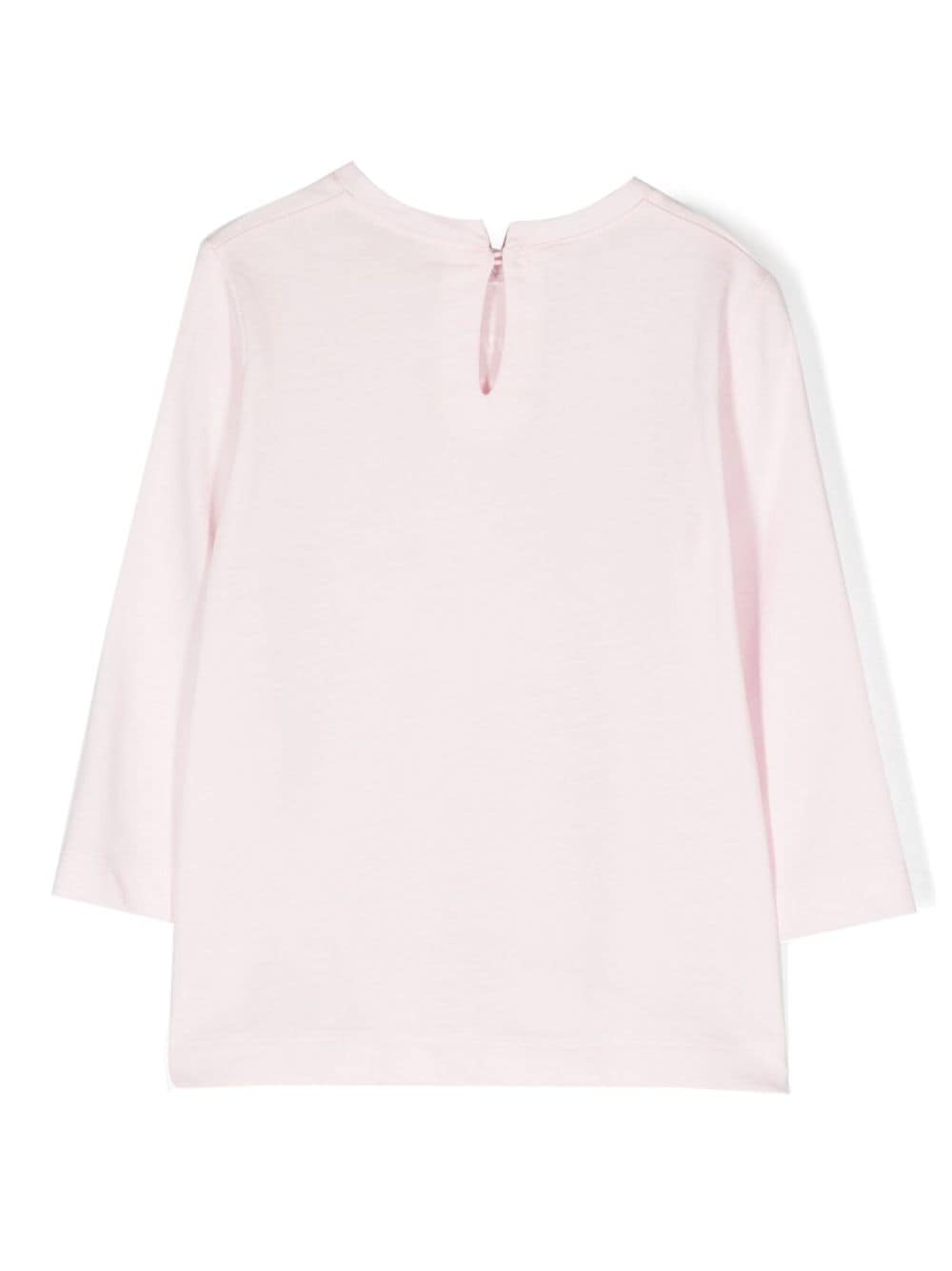 Shop Monnalisa Bow-detail Ballerina T-shirt In Pink