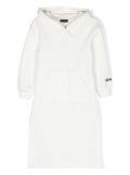 Monnalisa logo-print hoodie dress - White