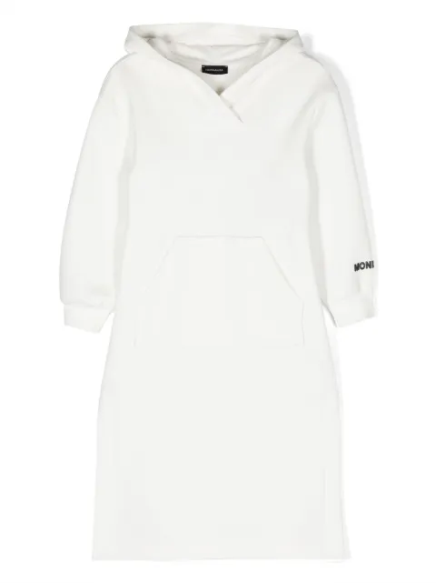 Monnalisa vestido estilo hoodie con logo estampado