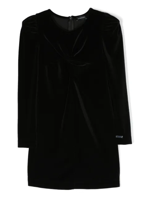 Monnalisa vestido de terciopelo manga larga