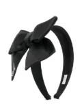 Monnalisa logo-embellished oversize-bow headband - Black