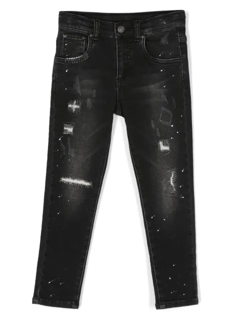 Monnalisa logo-patch distressed jeans