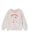 Monnalisa logo-print crew-neck sweatshirt - Grey