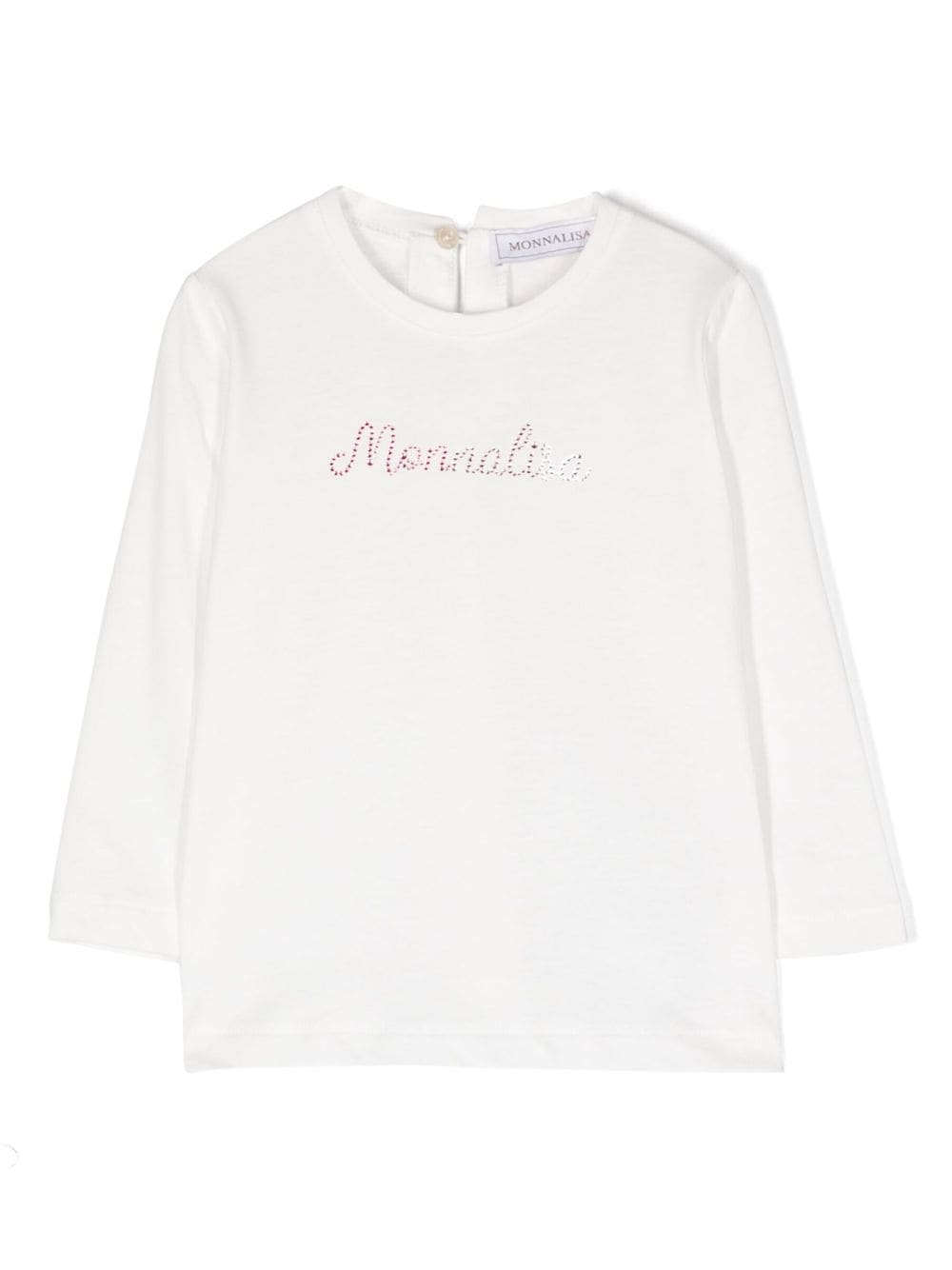 Monnalisa Babies' Logo-embellished Cotton T-shirt In White
