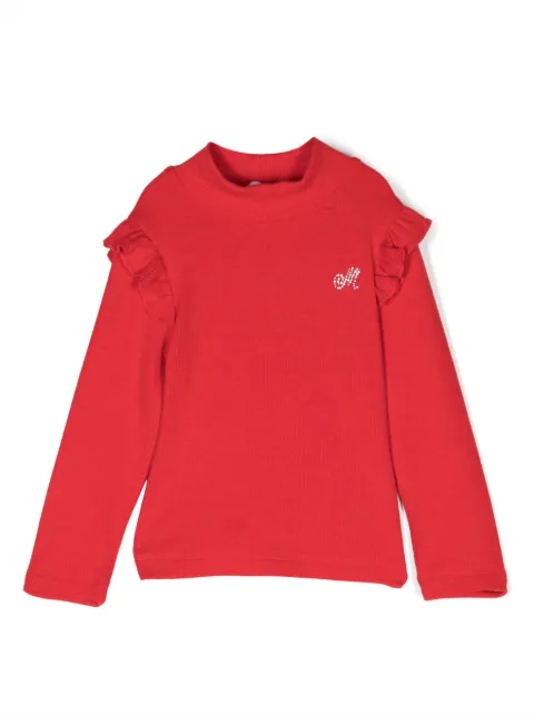 Monnalisa logo-embellished long-sleeve T-shirt