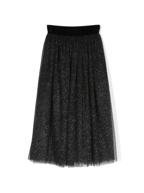 Monnalisa pleated tulle skirt