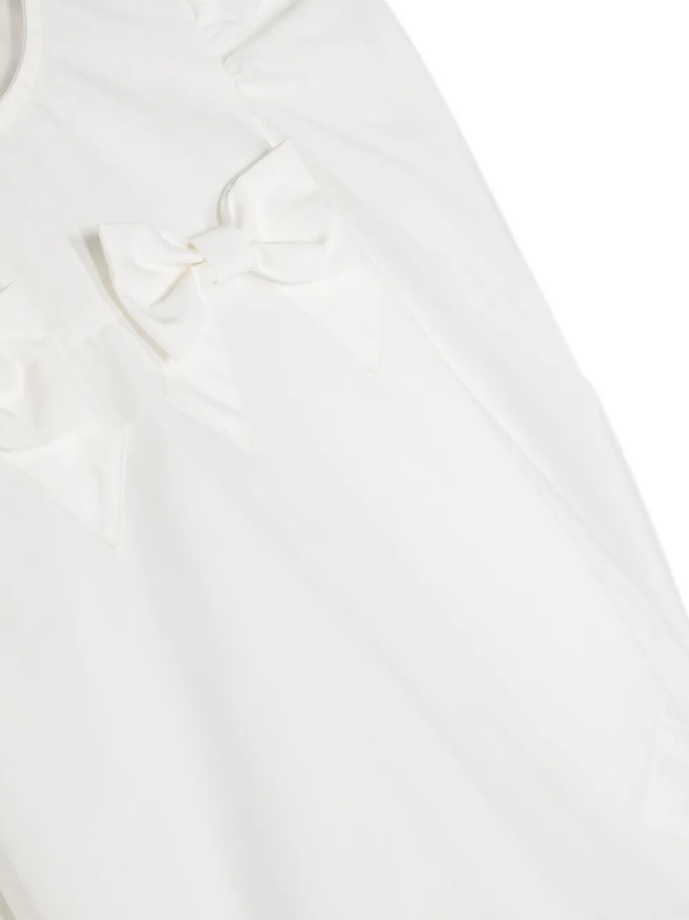 Monnalisa T-shirt met strik Wit