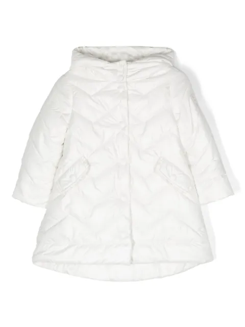 Monnalisa chevron-quilt padded coat