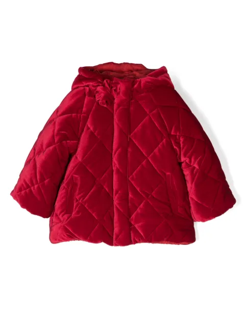 Monnalisa quilted hooded coat