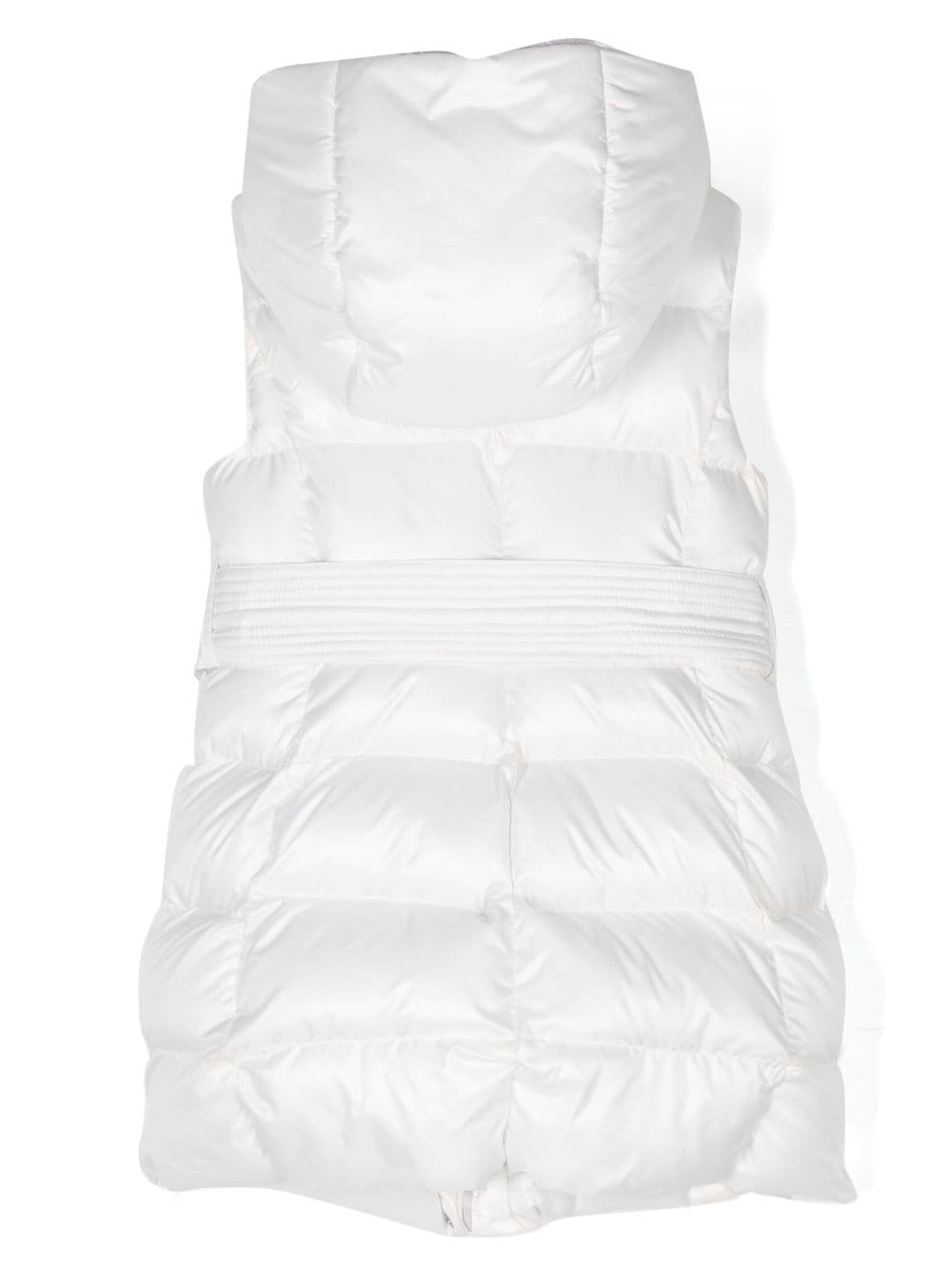 Shop Monnalisa Logo-patch Sleeveless Coat In White