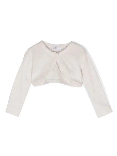 Monnalisa intarsia-knit cropped cardigan 