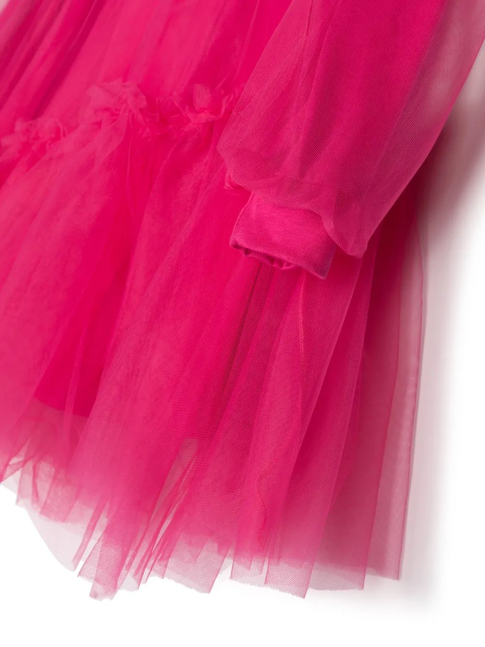 Monnalisa Asymmetric Tulle Midi Dress In Pink