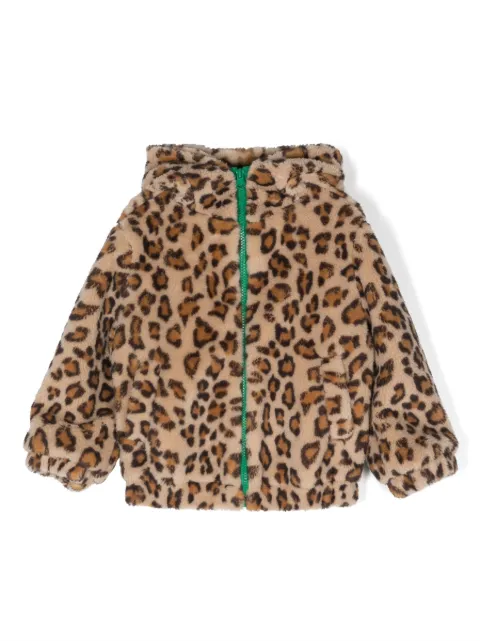 Monnalisa leopard-print faux-fur jacket 