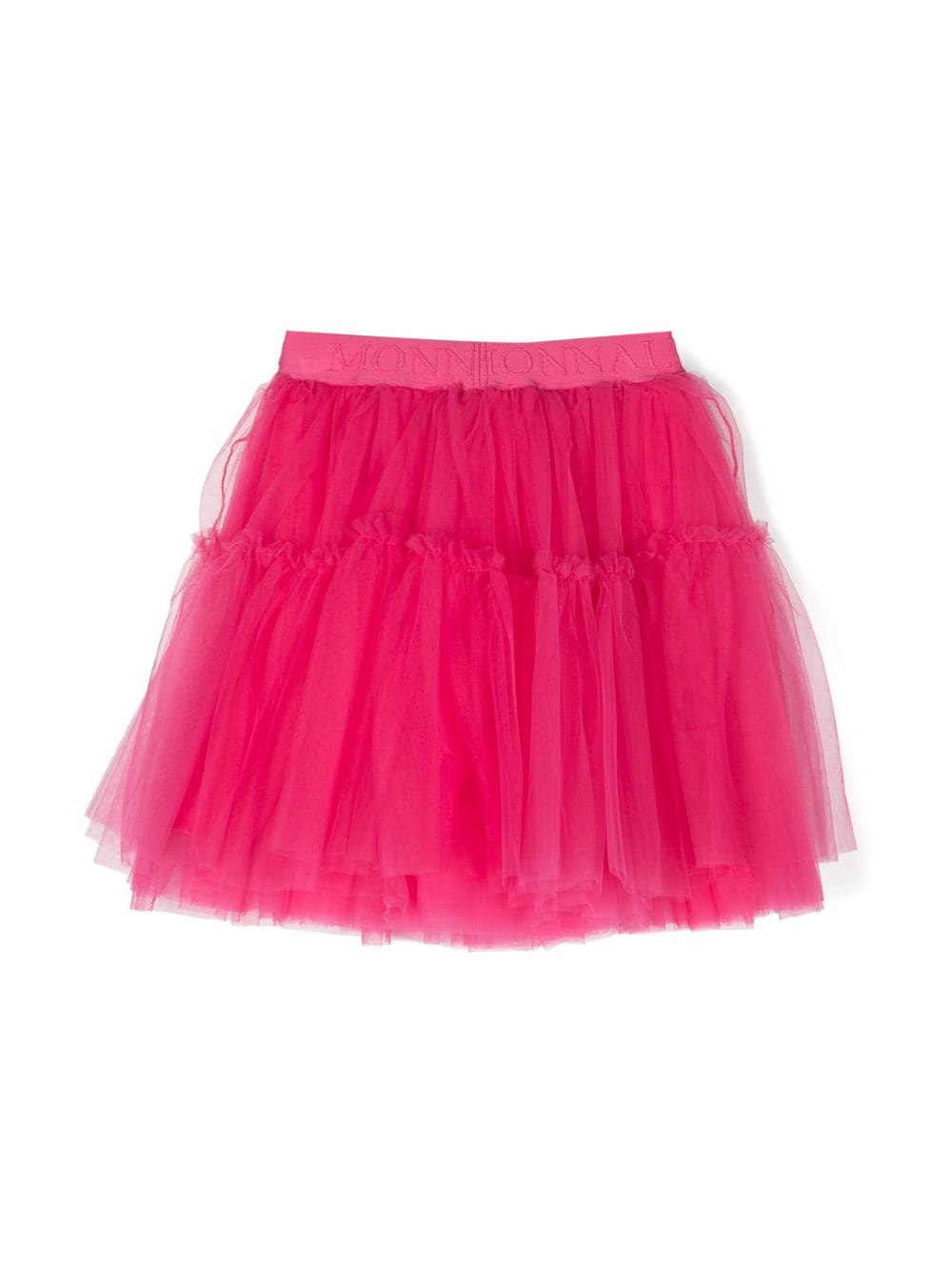 Shop Monnalisa Logo-waistband Cotton Tutu Skirt In Pink