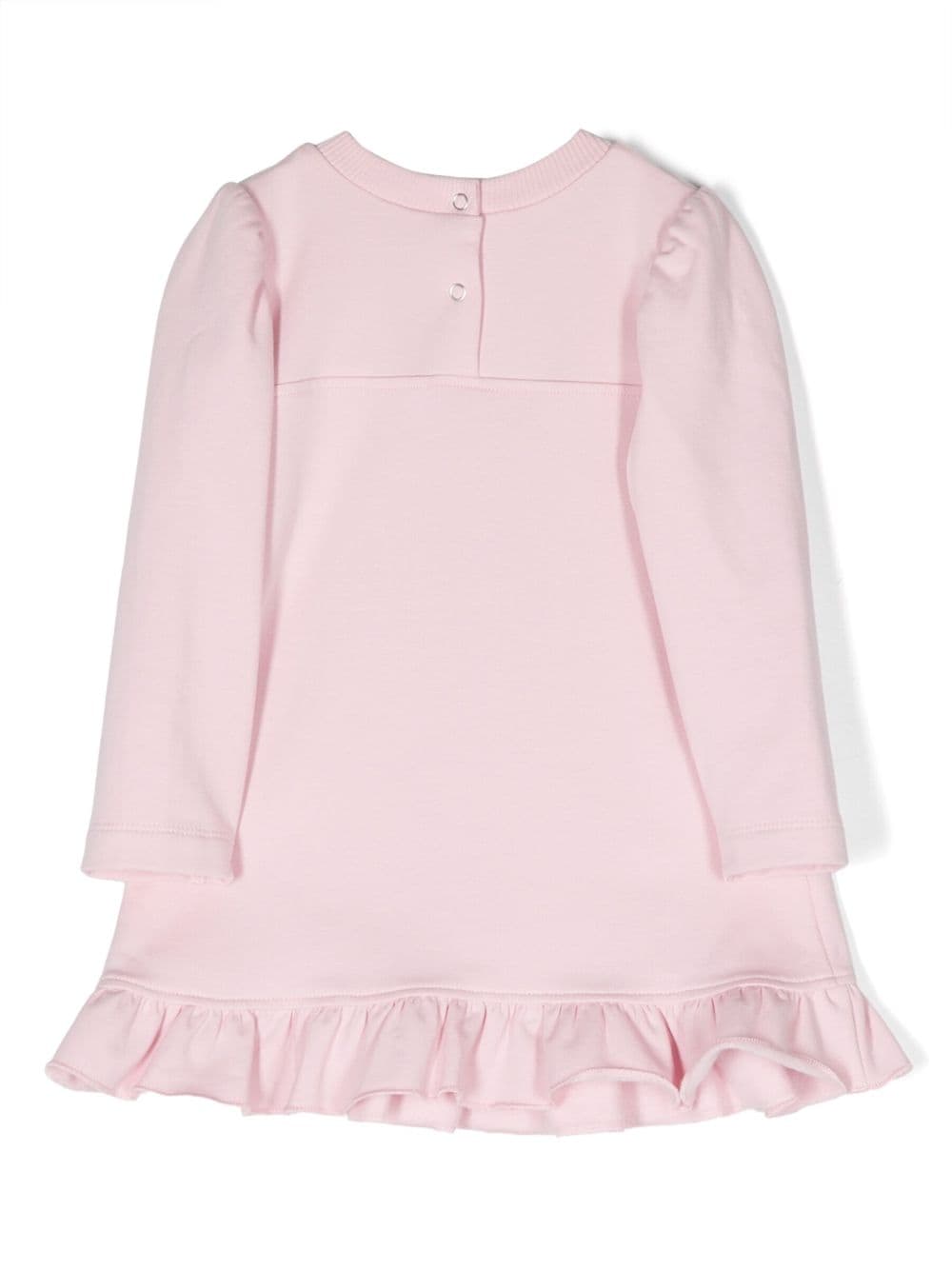 Shop Monnalisa Bear-motif Ruffled Dress In Pink