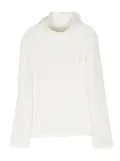 Monnalisa logo-embellished roll-neck T-shirt - White