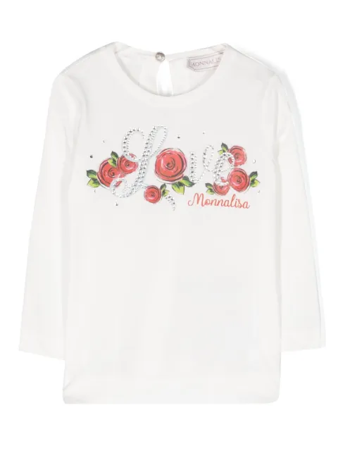 Monnalisa logo-print coton T-shirt
