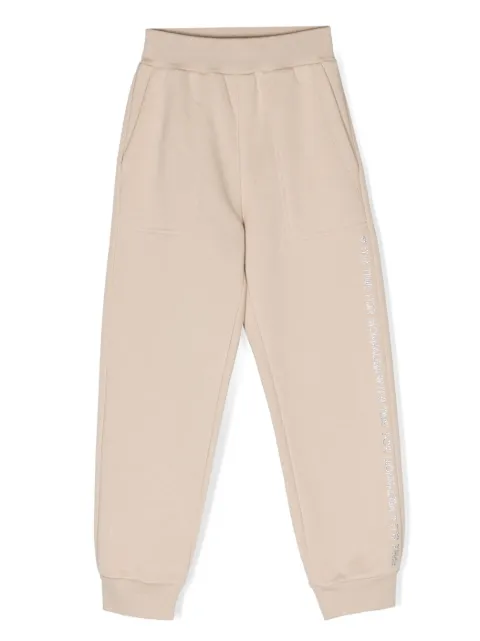 Monnalisa crystal-embellished track pants 