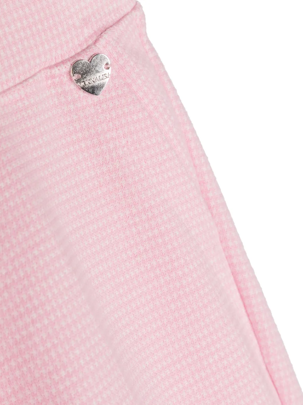  Monnalisa Houndstooth-pattern Flared Trousers - Pink 
