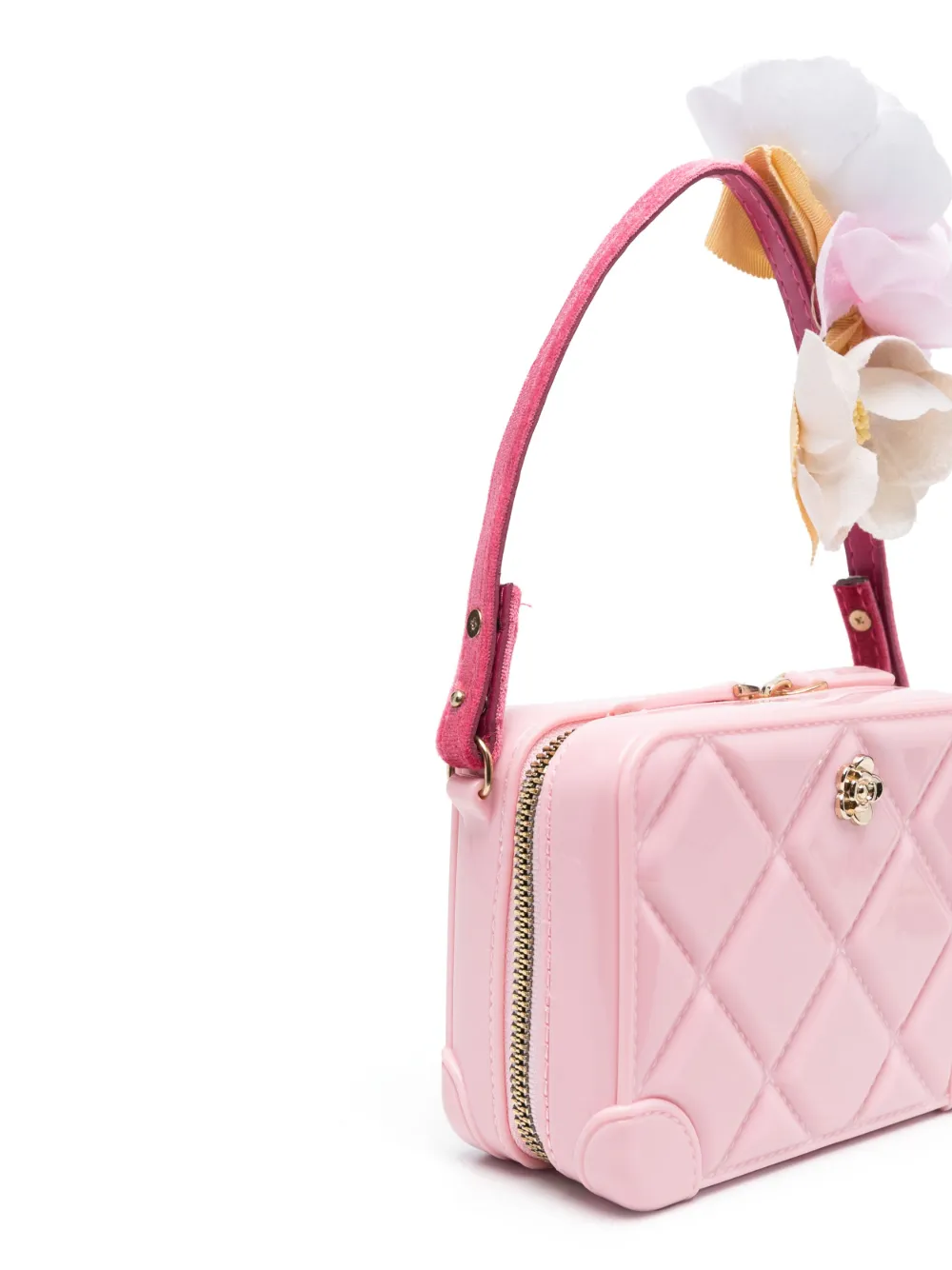 Monnalisa Schoudertas met bloemdetail - Roze