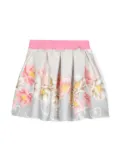 Monnalisa floral-print skirt - Grey