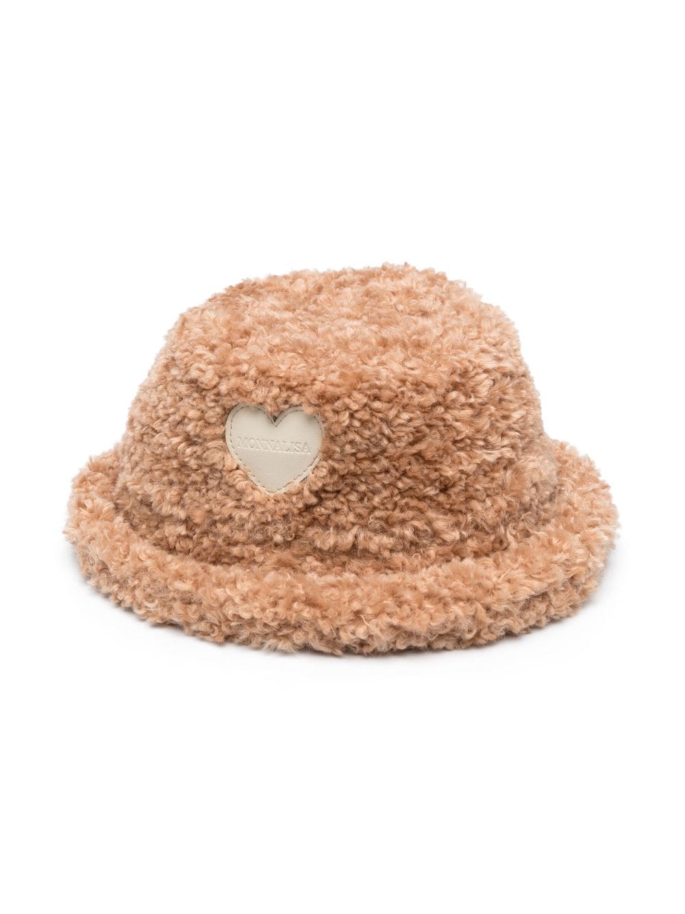 Monnalisa Kids' Heart-patch Bucket Hat In Neutrals