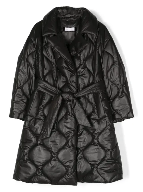 Monnalisa quilted belted padded coat