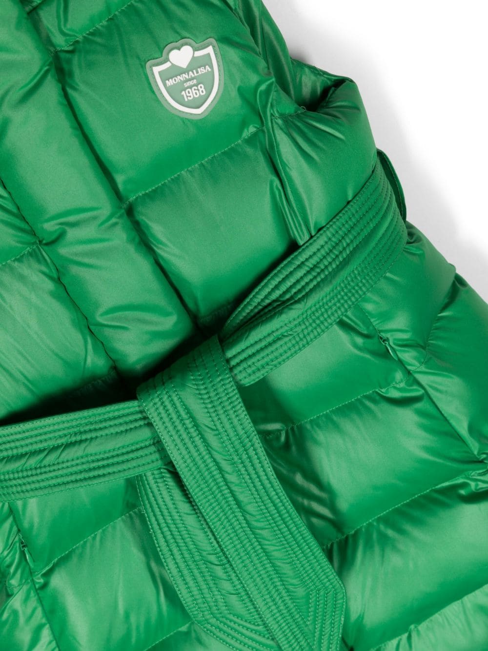 Shop Monnalisa Logo-patch Sleeveless Coat In Green
