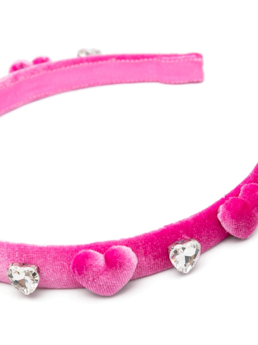 Monnalisa Hoofdband met hart patroon - Roze