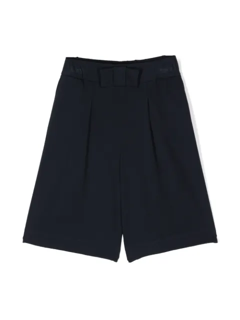 Monnalisa short plissé à détail de nœud 