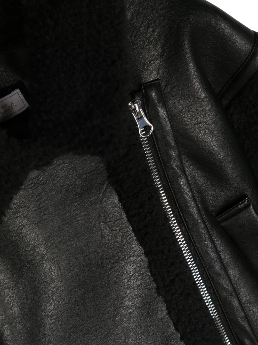 Monnalisa faux-leather zip-up jacket | Giacche | Image 3