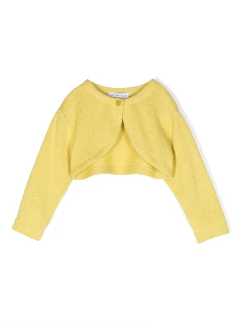 Monnalisa intarsia-knit cropped cardigan 