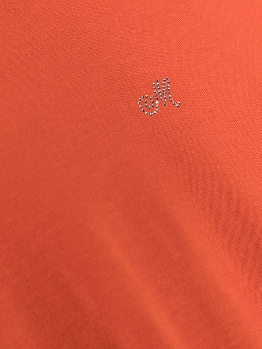 Shop Monnalisa Logo-embellished Roll-neck T-shirt In Orange