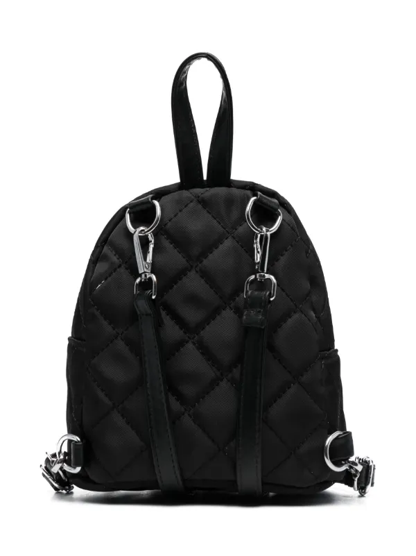 Black quilted mini outlet backpack